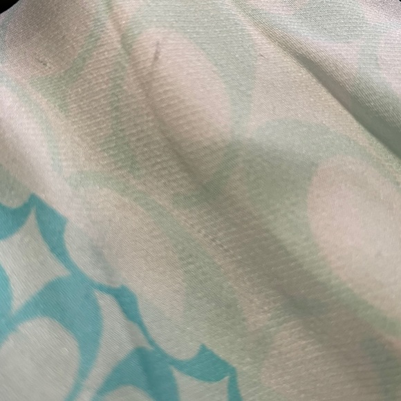 Coach blue and white scarf - Picture 8 of 8